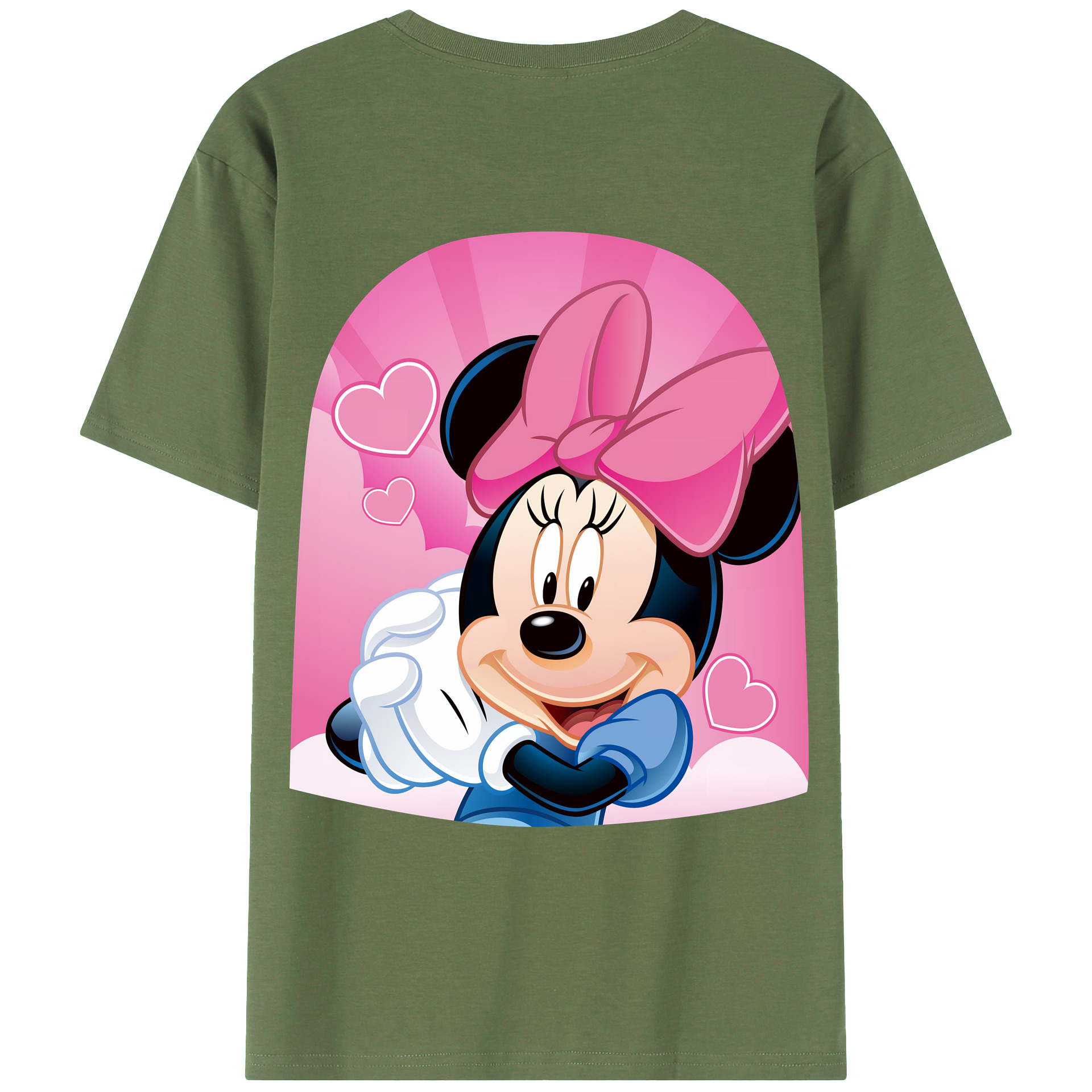 （画像用） ミッキーマウス Mickey Mouse 綿100％ メンズ半袖Tシャツ（バックプリント） 通気性